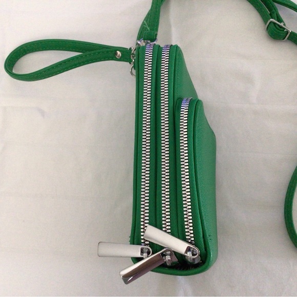 Small Crossbody wristlet 3 compartment wallet. - Picture 3 of 7